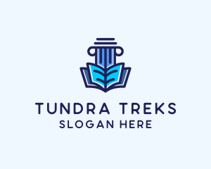 Tutor Book Education Pillar  logo design