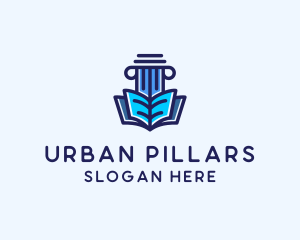 Tutor Book Education Pillar  logo design