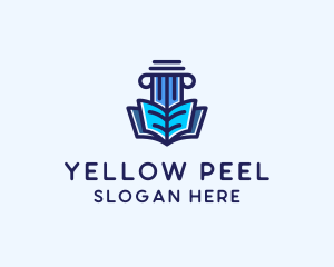 Tutor Book Education Pillar  logo design