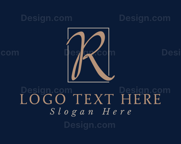 Cursive Letter R Business Logo