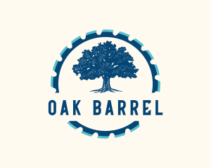 Oak Tree Saw logo design