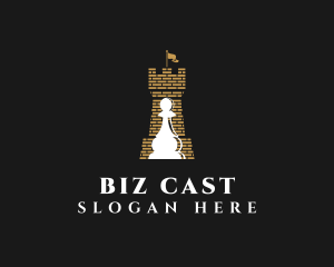 Castle Chess Pawn logo