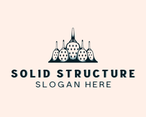 Buddhist Temple Architecture logo design