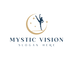 Mystical Ballerina Dancer logo design