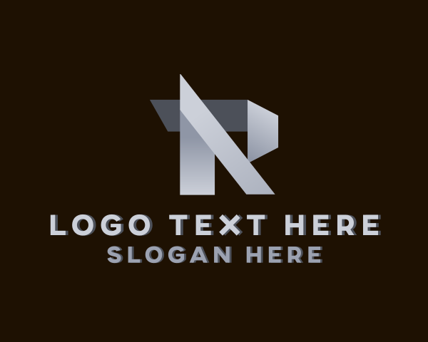 Letter Nr logo example 2