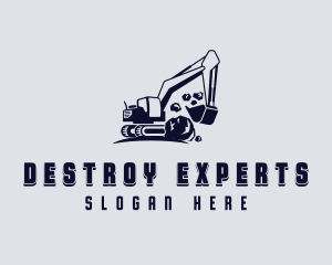 Quarry Industrial Excavator logo design