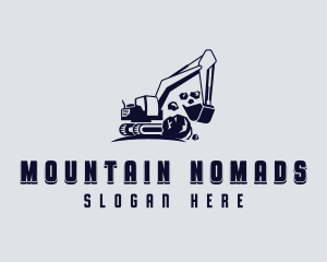 Quarry Industrial Excavator logo design