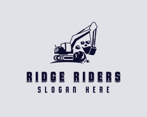 Quarry Industrial Excavator logo design