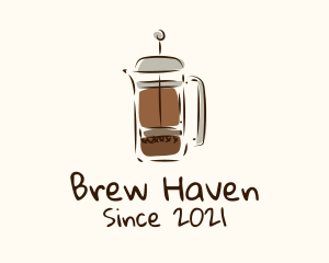 Coffee Press Appliance logo design