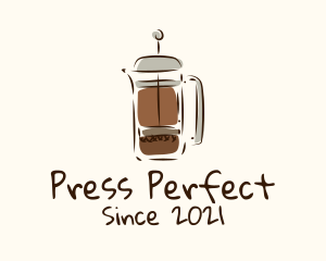 Coffee Press Appliance logo design