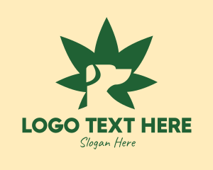 Green Dog Cannabis Leaf logo