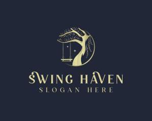 Nature Park Tree Swing logo design