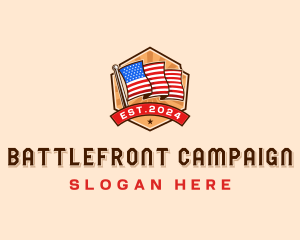 American Patriotic Flag logo design