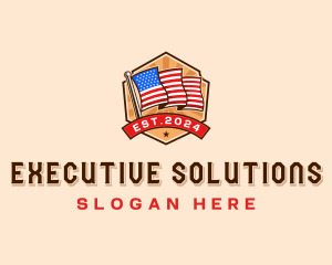 American Patriotic Flag logo design