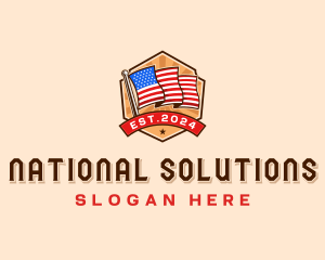 American Patriotic Flag logo design