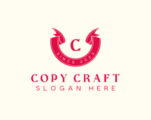 Red Ribbon Craft logo design