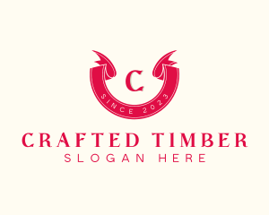 Red Ribbon Craft logo design