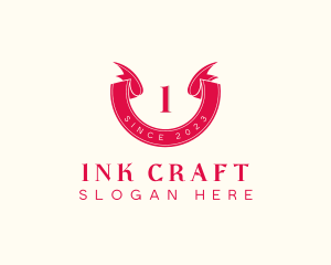 Red Ribbon Craft logo design