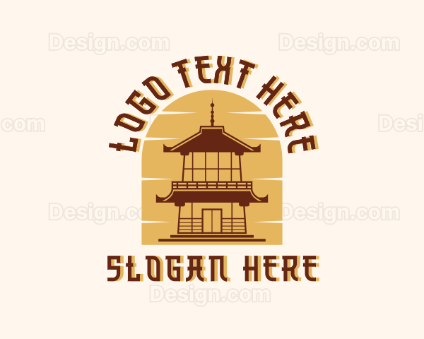Asian Pagoda Tower Logo
