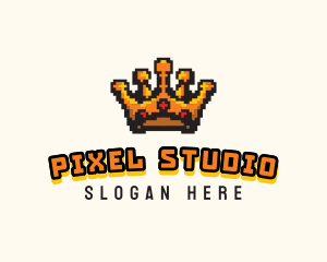 Pixel Royal Crown logo design