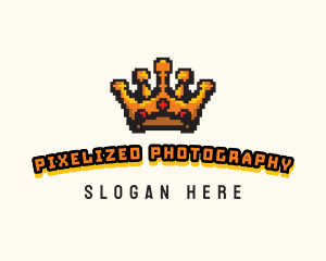 Pixel Royal Crown logo design