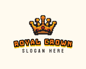 Pixel Royal Crown logo design