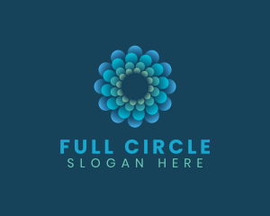 Circle Flower Petals Media logo design