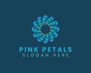 Circle Flower Petals Media logo design