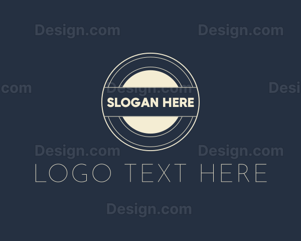 Retro Round Business Logo