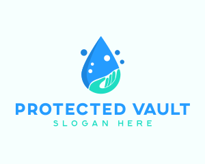 Hand Wash Droplet logo design