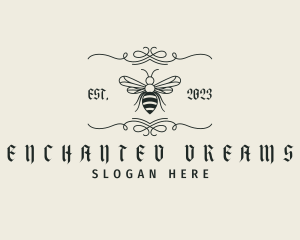 Bee Antique Insect logo design