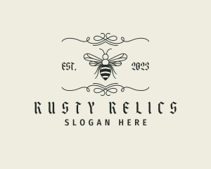 Bee Antique Insect logo design