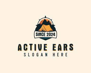 Mountain Camping Tent logo design