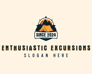 Mountain Camping Tent logo design