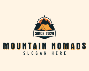 Mountain Camping Tent logo design