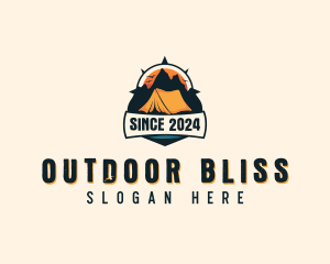 Mountain Camping Tent logo design