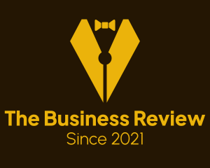 Pen Nib Bow Tie logo