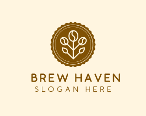 Coffee Plant Badge logo design