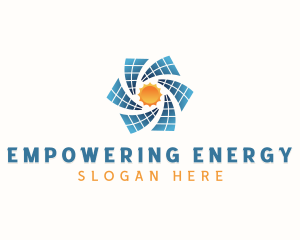 Solar Panel Sun Power logo design