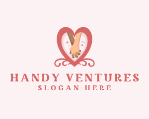 Romantic Heart Hands logo