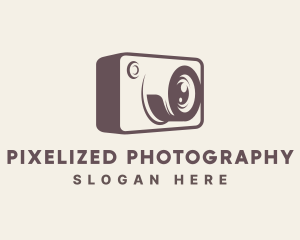 Photobooth Camera Lens logo design