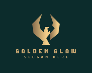 Golden Luxury Eagle logo design