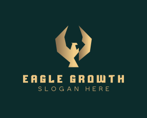 Golden Luxury Eagle logo design