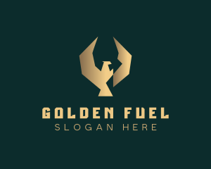 Golden Luxury Eagle logo design