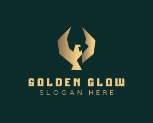 Golden Luxury Eagle logo design