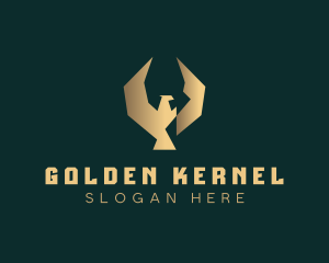 Golden Luxury Eagle logo design