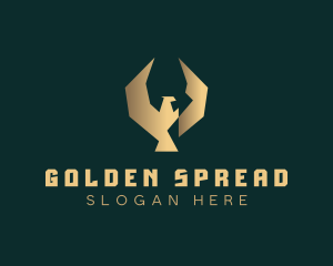 Golden Luxury Eagle logo design