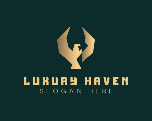 Golden Luxury Eagle logo design