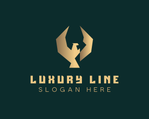 Golden Luxury Eagle logo design