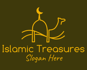 Minimalist Camel Mosque logo design